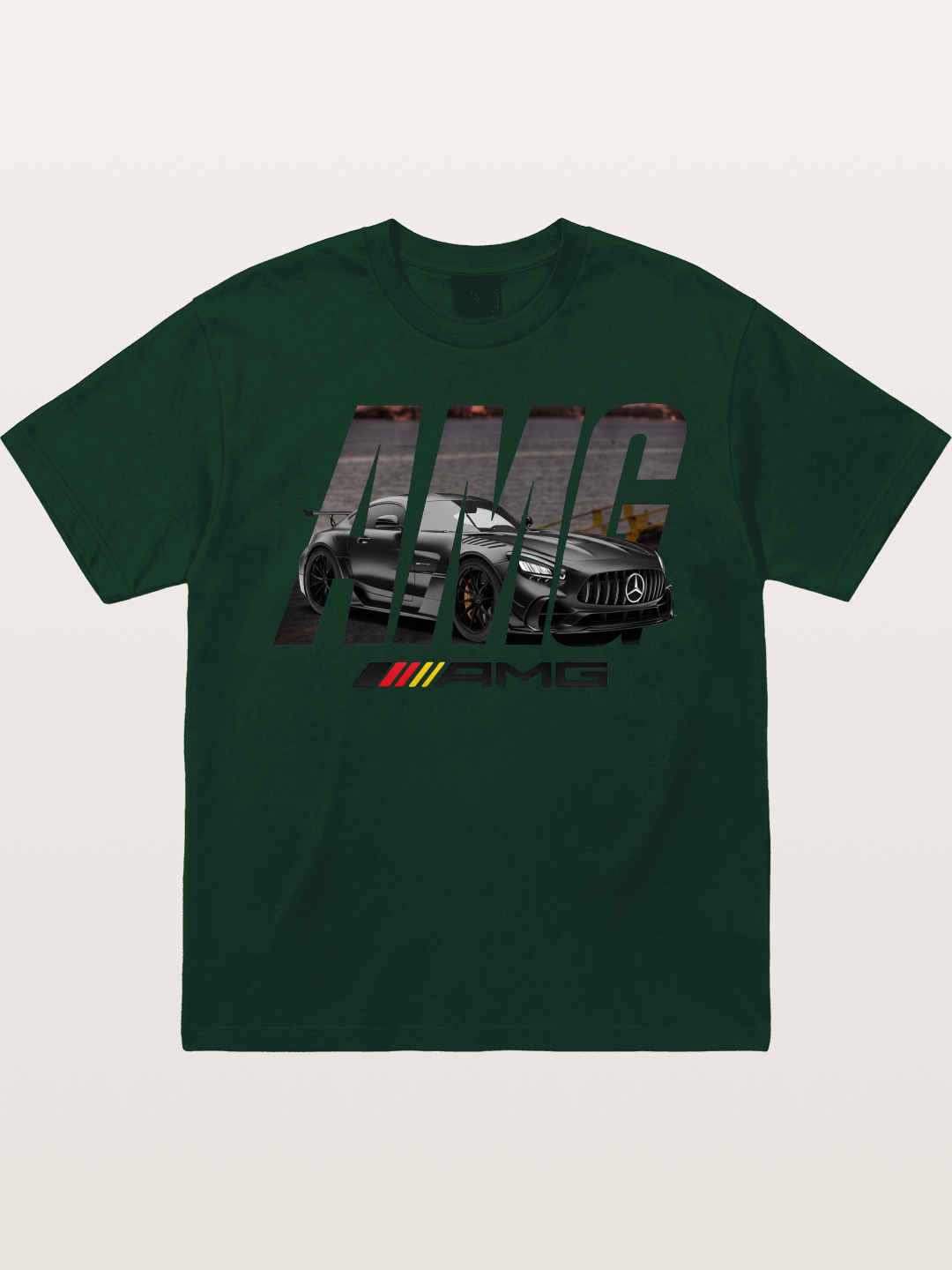 AMG Lettermark Car Print Gildan T-shirt