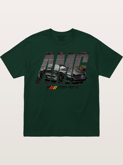 AMG Lettermark Car Print Gildan T-shirt