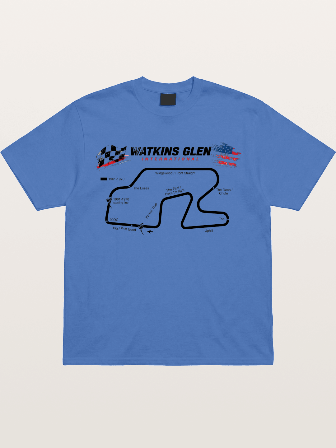 Watkins Glen Road Course Map Art Gildan T-shirt