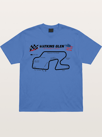 Watkins Glen Road Course Map Art Gildan T-shirt