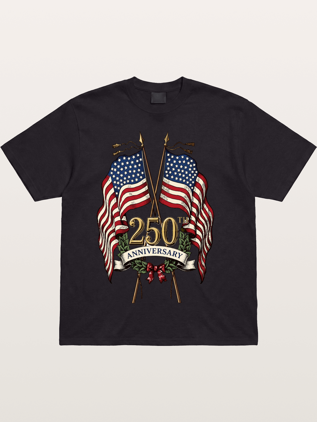 US Flags Anniversary Poster Cotton T-shirt