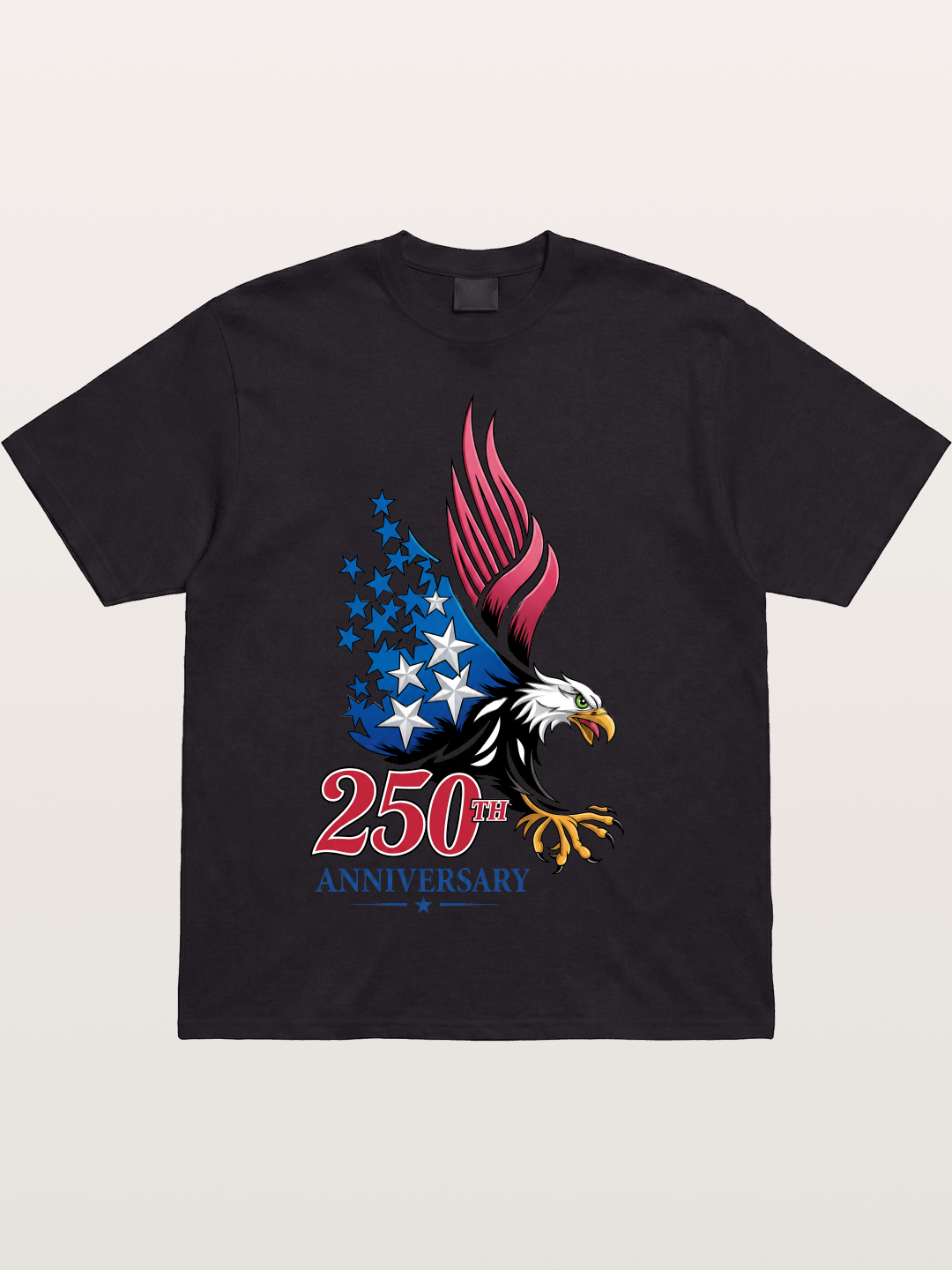 250th Anniversary Eagle Print Cotton T-shirt