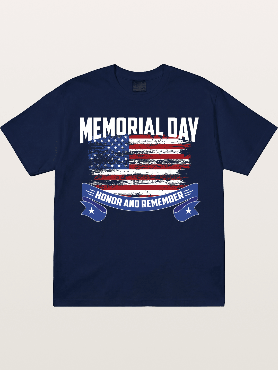 Honor and Remember Memorial Day Flag Gildan T-shirt