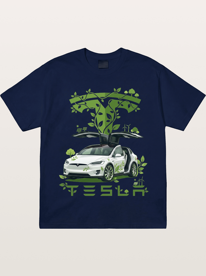 Tesla Eco-Friendly Art Print Gildan T-shirt