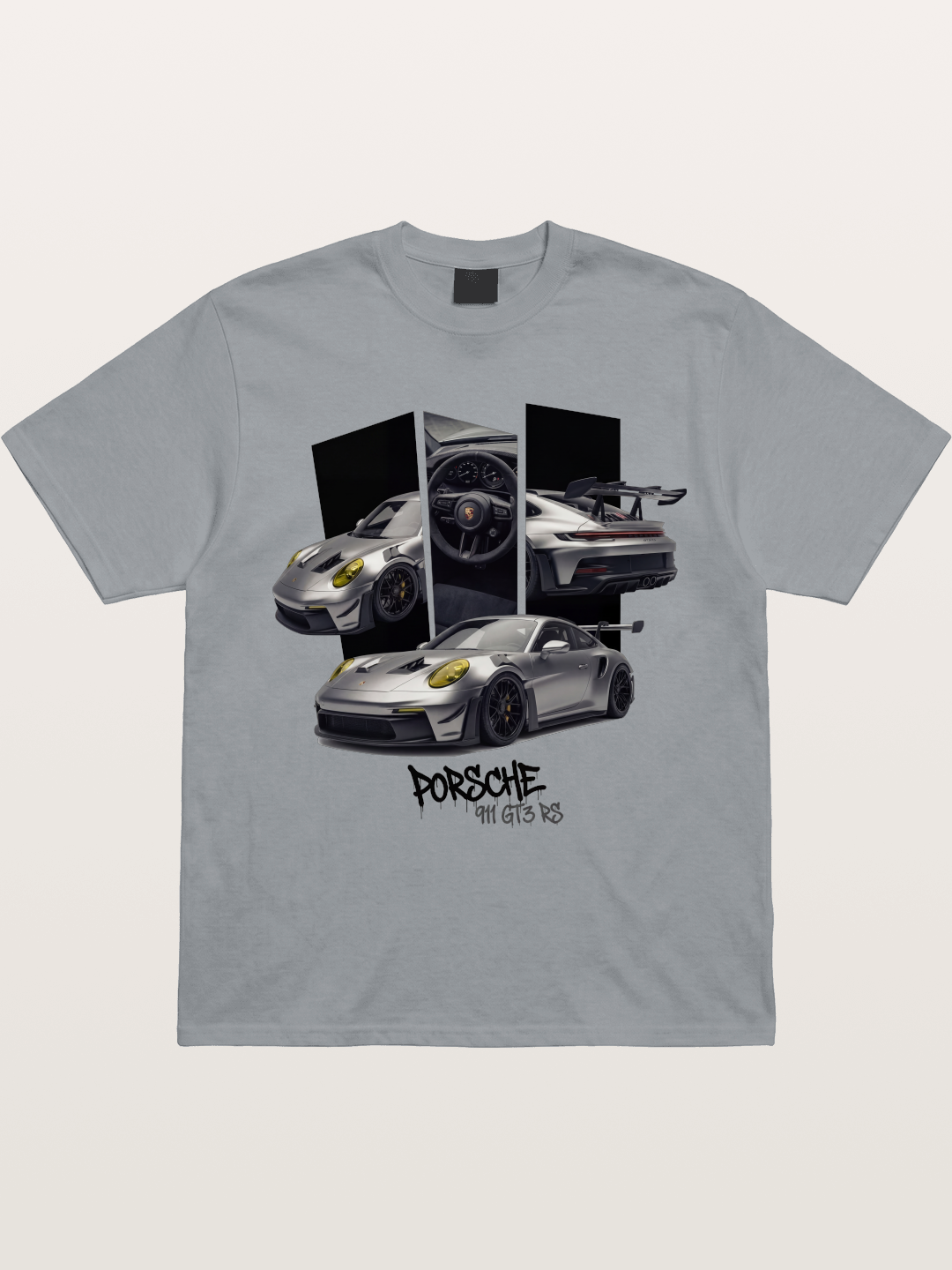 Porsche 911 GT3 RS Split View Montage Gildan T-shirt
