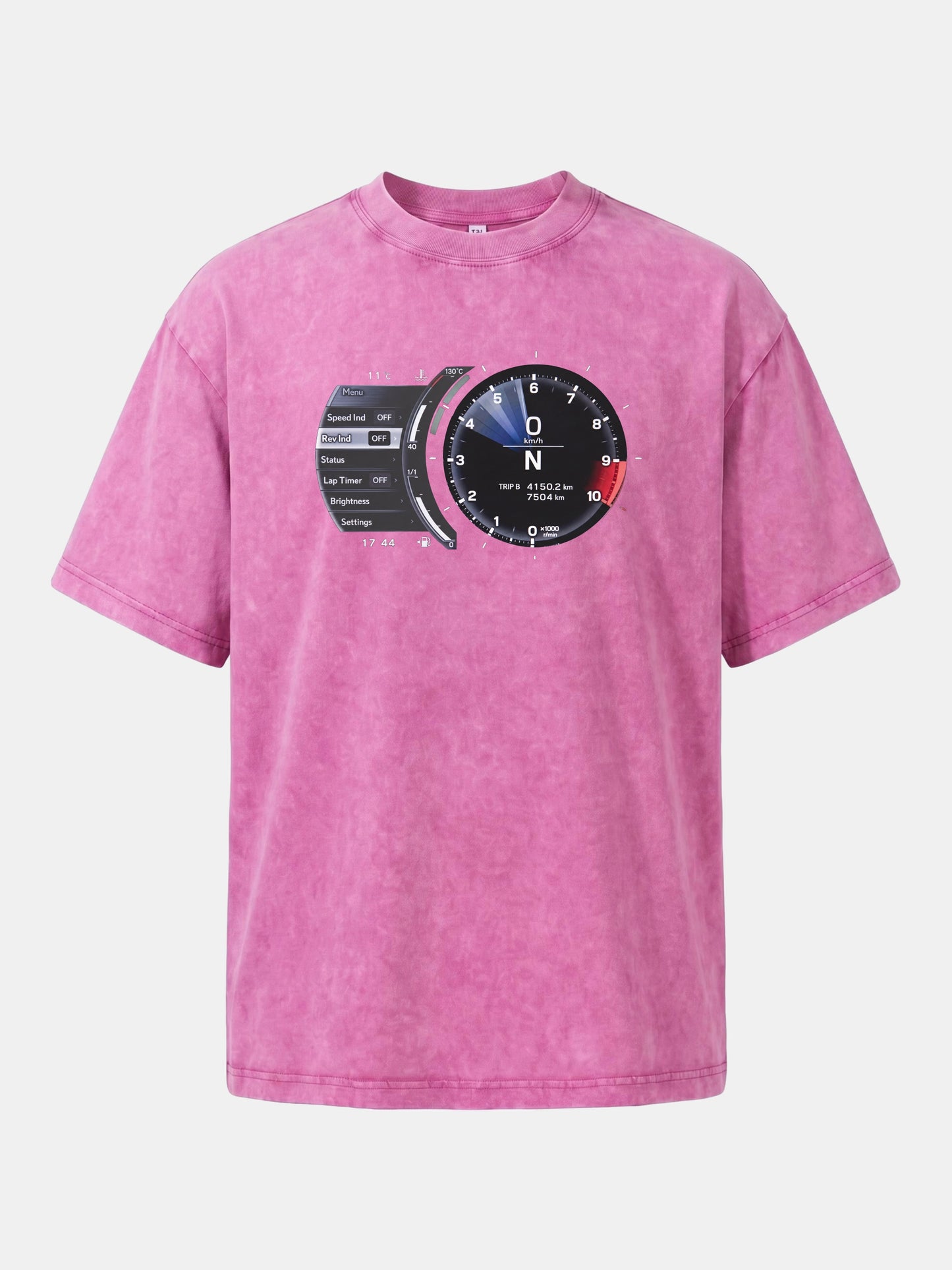 Lexus Analog Tachometer With Menu Panel Washed T-shirt