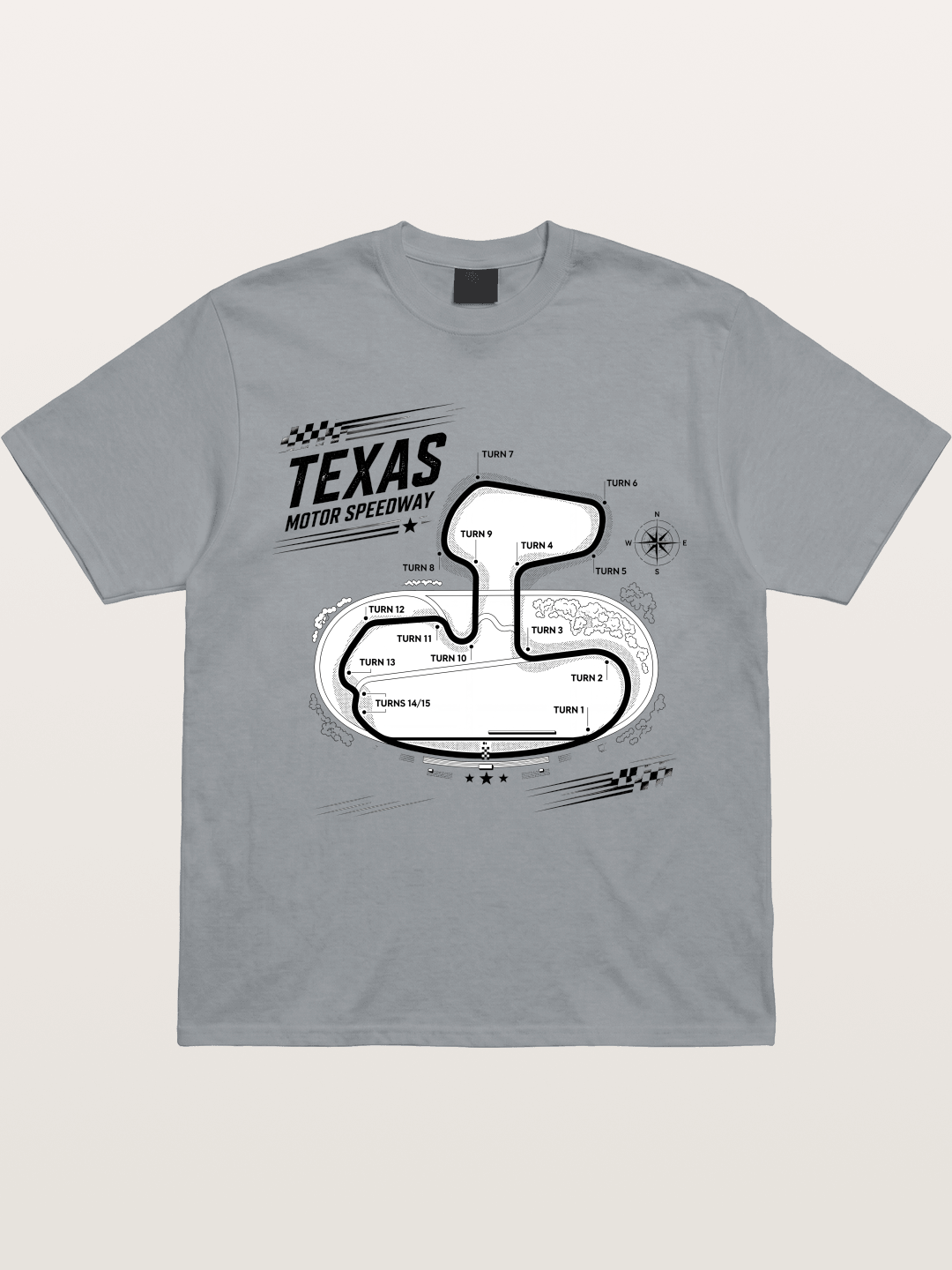 Texas Motor Speedway Track Map Gildan T-shirt