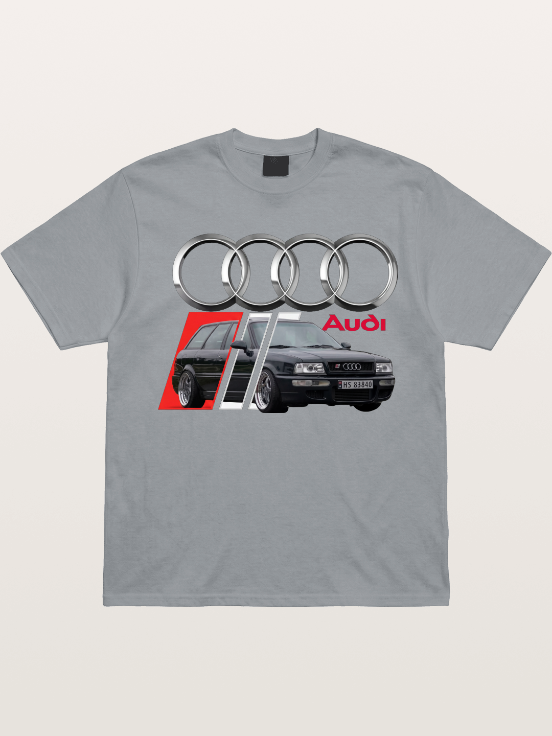 Audi Classic Car With Four Rings Gildan T-shirt
