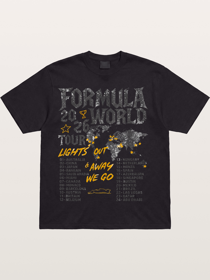 2026 F1 World Tour Poster Cotton T-shirt