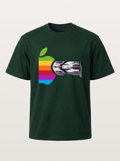 Rainbow Apple Shape Le Mans Race Car Gildan T-shirt
