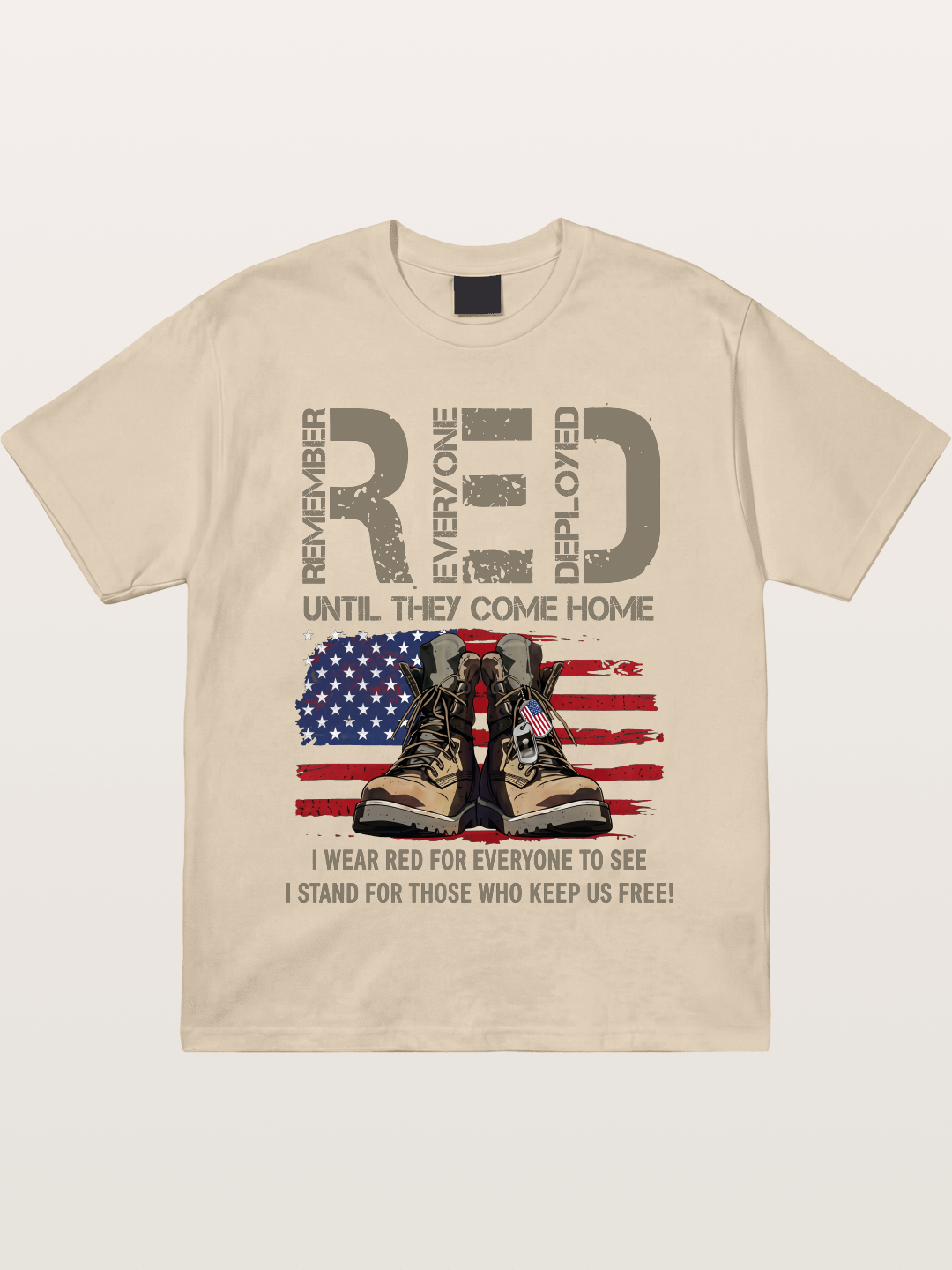 I Wear Red for Those Who Keep Us Free Gildan T-shirt