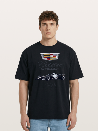 Checo Perez Cadillac F1 Print Cotton T-shirt