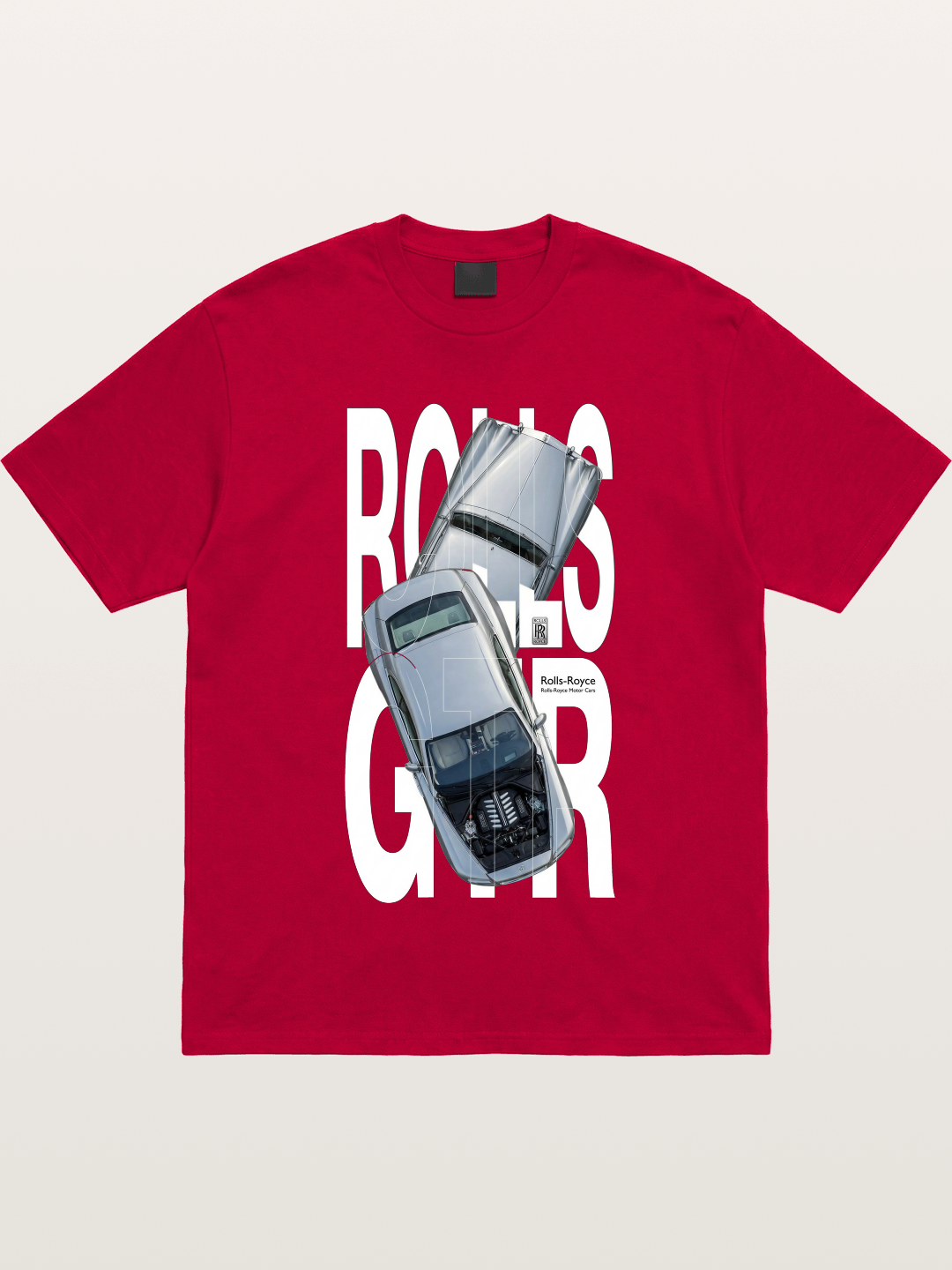 Silver Rolls Royce Overlay Print Gildan T-shirt