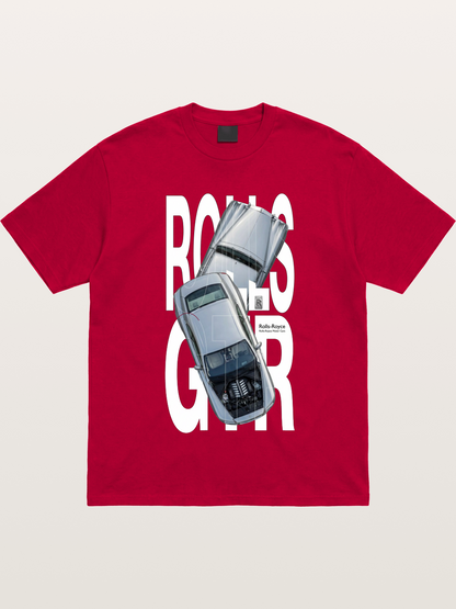 Silver Rolls Royce Overlay Print Gildan T-shirt