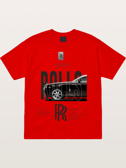 Rolls Royce Wraith Typography Cotton T-shirt