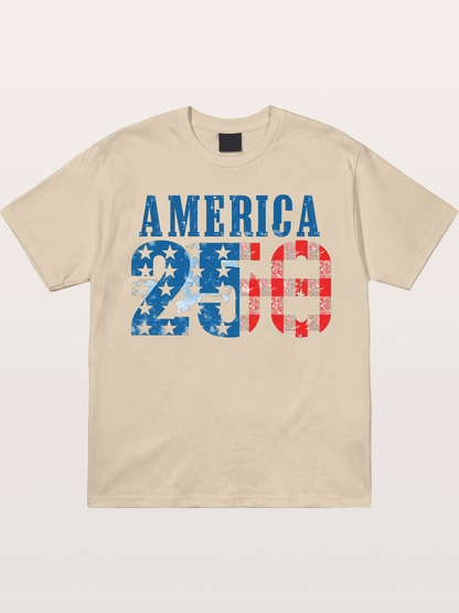 America 250 Grunge Typography Gildan T-shirt