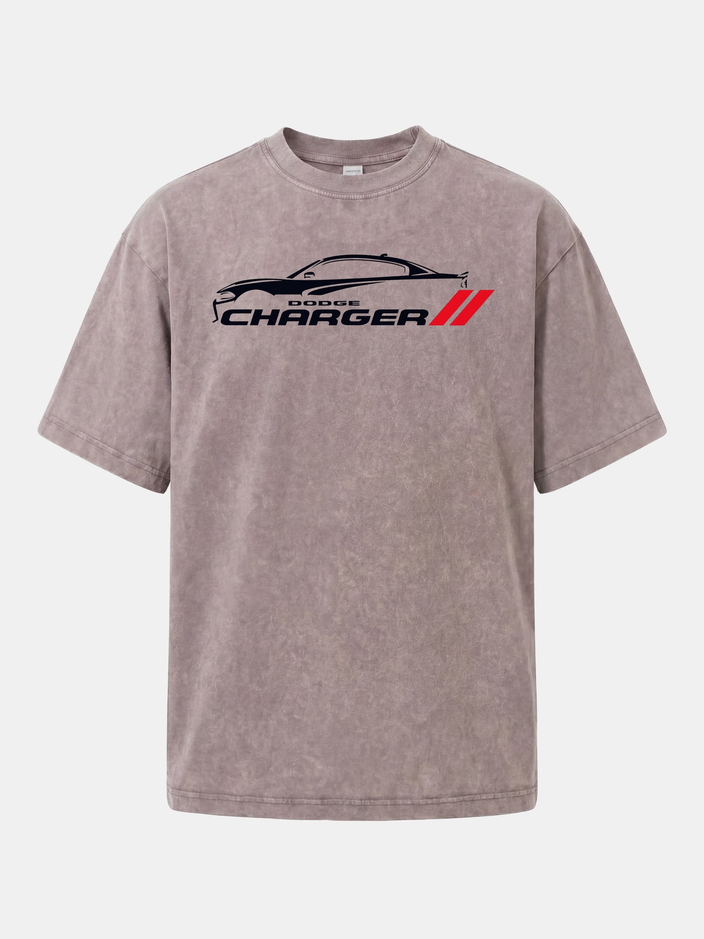 Charger Silhouette Strip Art Washed T-shirt