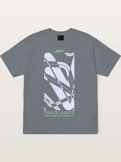F1 Canada Track Line Art Cotton T-shirt