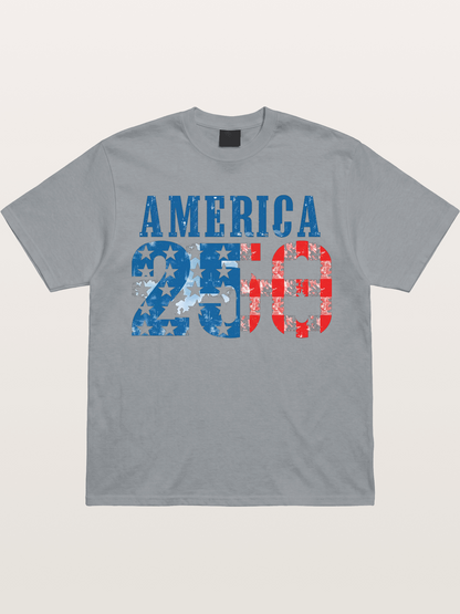 America 250 Grunge Typography Gildan T-shirt