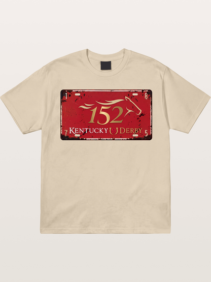 Kentucky Derby 152 License Plate Gildan T-shirt