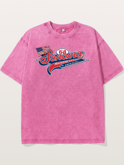 Sonoma Raceway 1968 Vintage Script Washed T-shirt