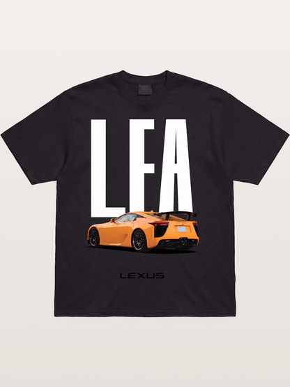 Orange Lexus LFA Rear Print Cotton T-shirt