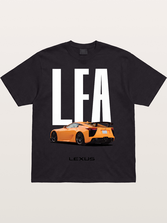 Orange Lexus LFA Rear Print Cotton T-shirt