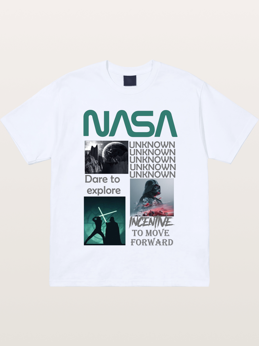 Space Sci-Fi NASA Star Wars Collage Gildan T-shirt