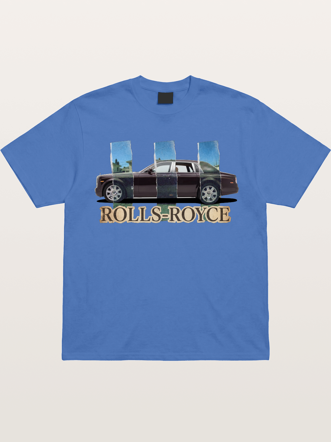 Torn Paper Rolls Royce Collage Gildan T-shirt