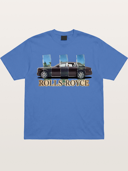 Torn Paper Rolls Royce Collage Gildan T-shirt