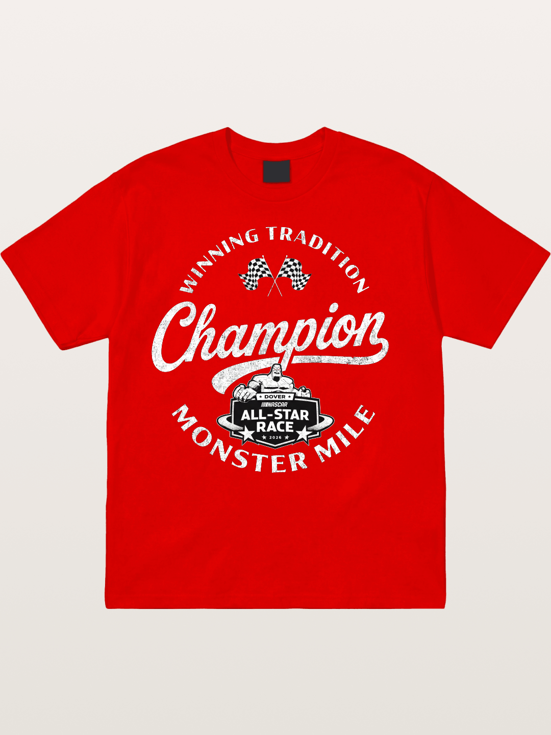 NASCAR Champion Vintage Stamp Design Cotton T-shirt