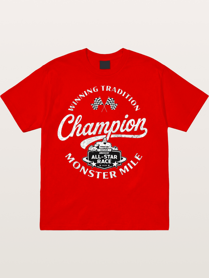NASCAR Champion Vintage Stamp Design Cotton T-shirt