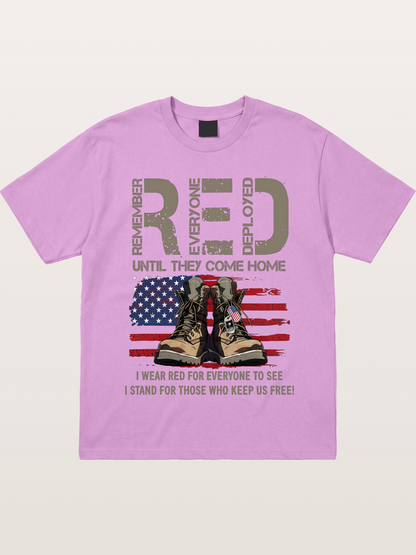 I Wear Red for Those Who Keep Us Free Gildan T-shirt