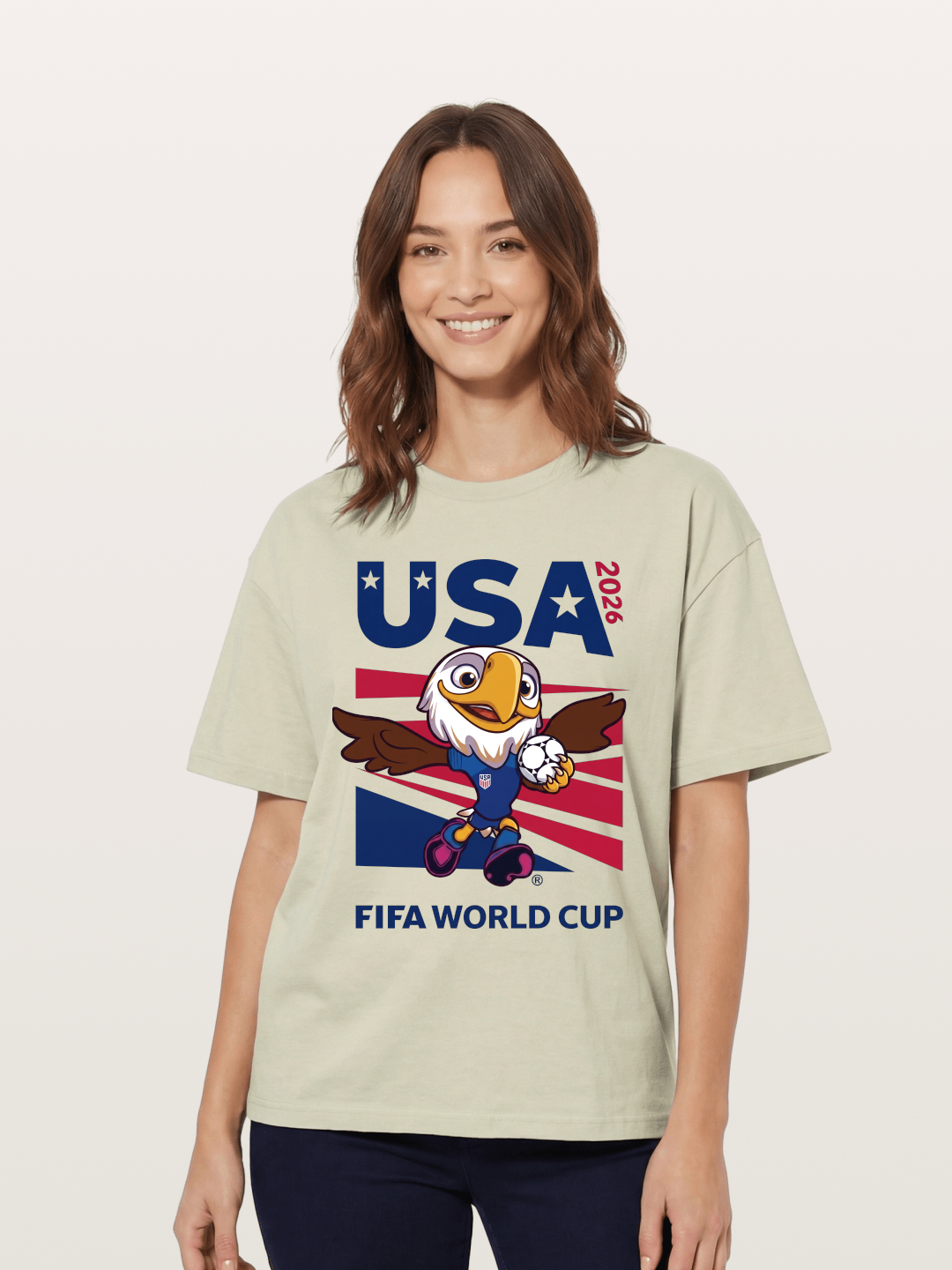 USA Eagle Mascot World Cup Cotton T-shirt