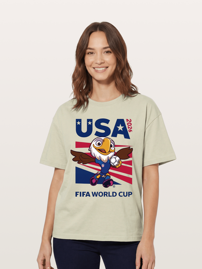 USA Eagle Mascot World Cup Cotton T-shirt