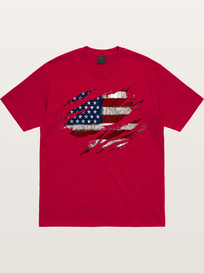 Eagle Claw Retro American Flag Gildan T-shirt