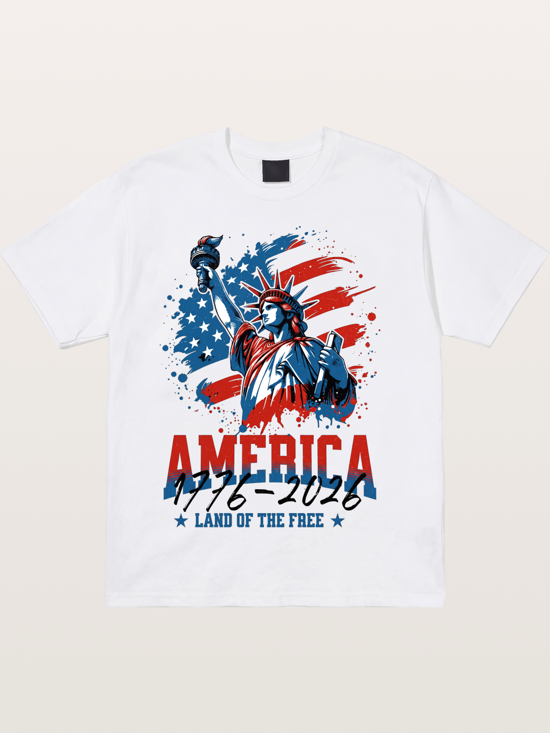 Statue Of Liberty 1776-2026 Cotton T-shirt