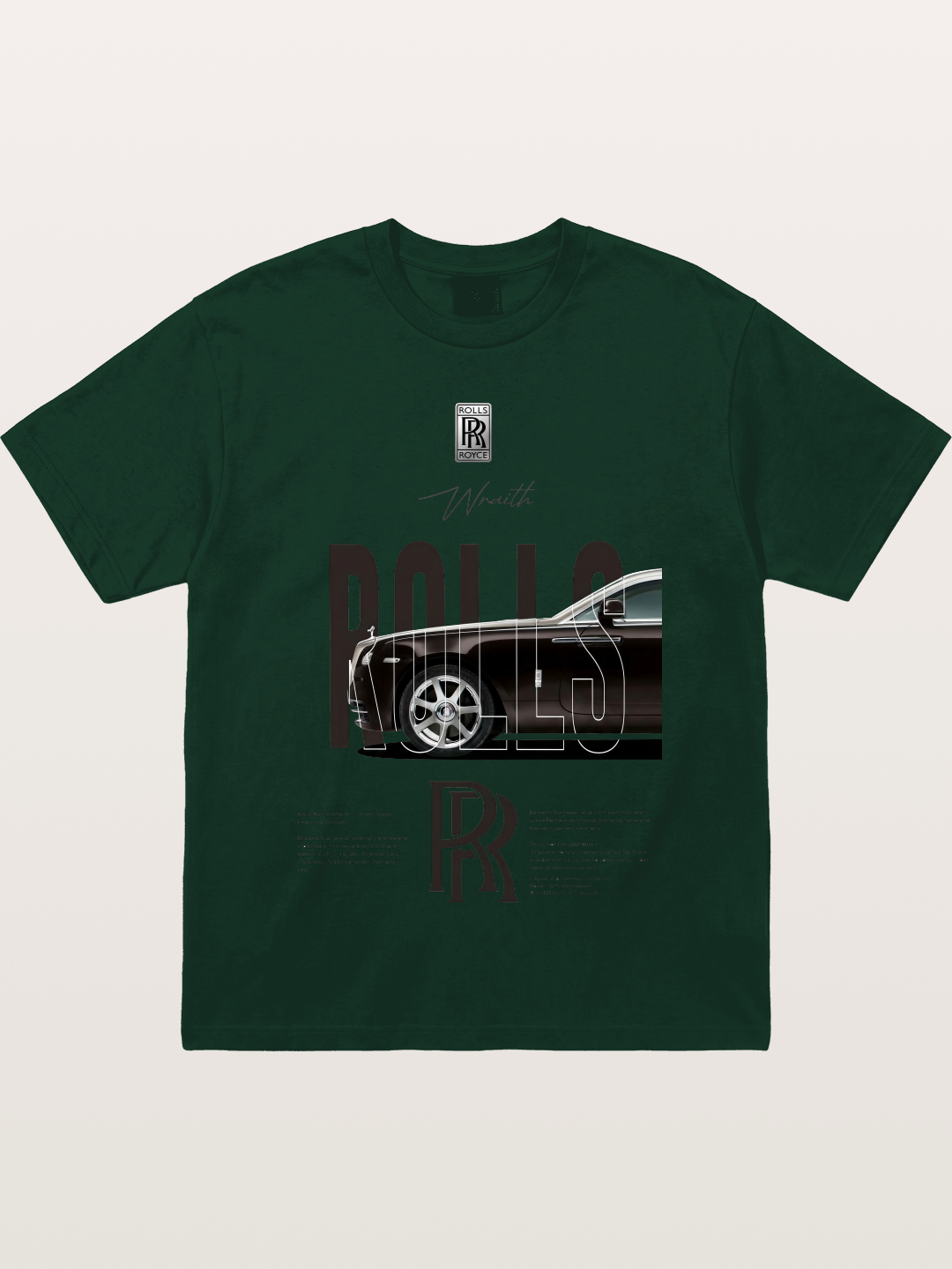 Rolls Royce Wraith Typography Gildan T-shirt