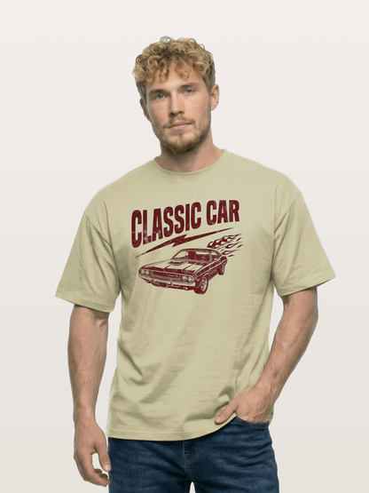 Classic Car Run Cotton T-shirt