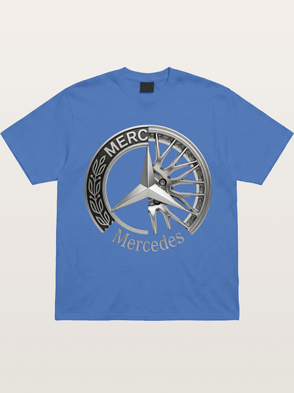 Mercedes Benz Wheel Emblem Art Gildan T-shirt