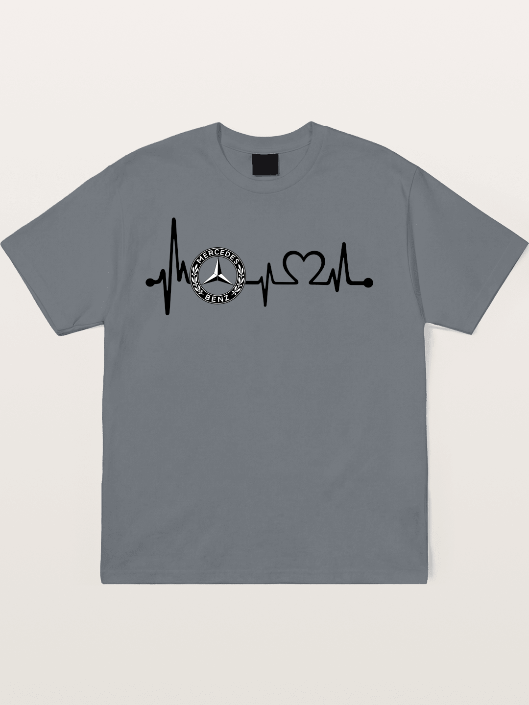 Mercedes Heartbeat Logo Art Cotton T-shirt
