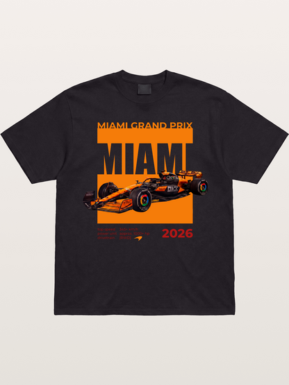 Miami GP Orange F1 Car Gildan T-shirt