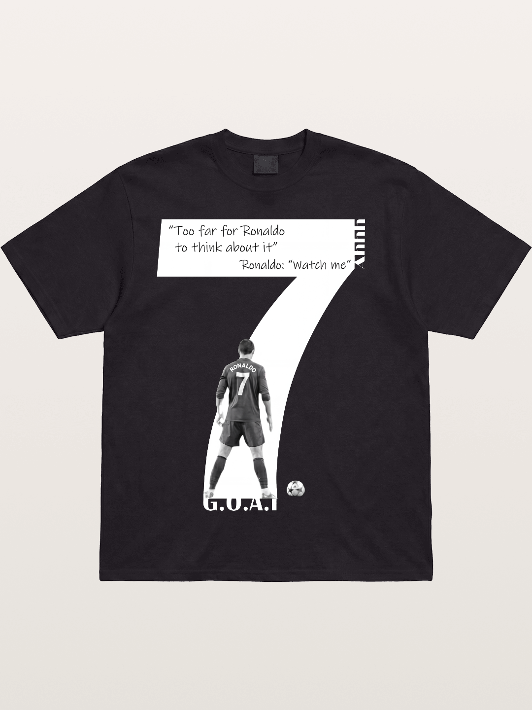 Ronaldo #7 Watch Me Quote Cotton T-shirt