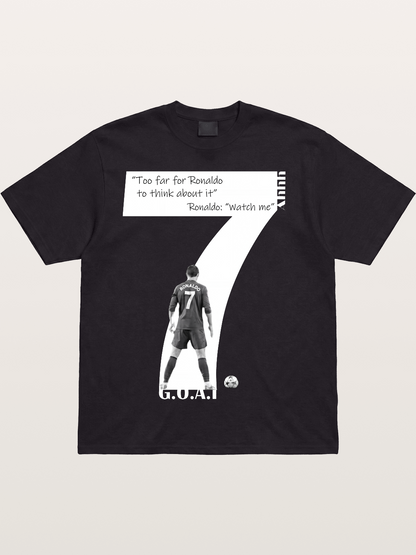 Ronaldo #7 Watch Me Quote Cotton T-shirt