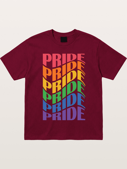 Repeated Pride Rainbow Gradient Design Gildan T-shirt