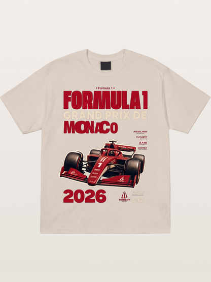 Red Monaco F1 2026 Poster Cotton T-shirt