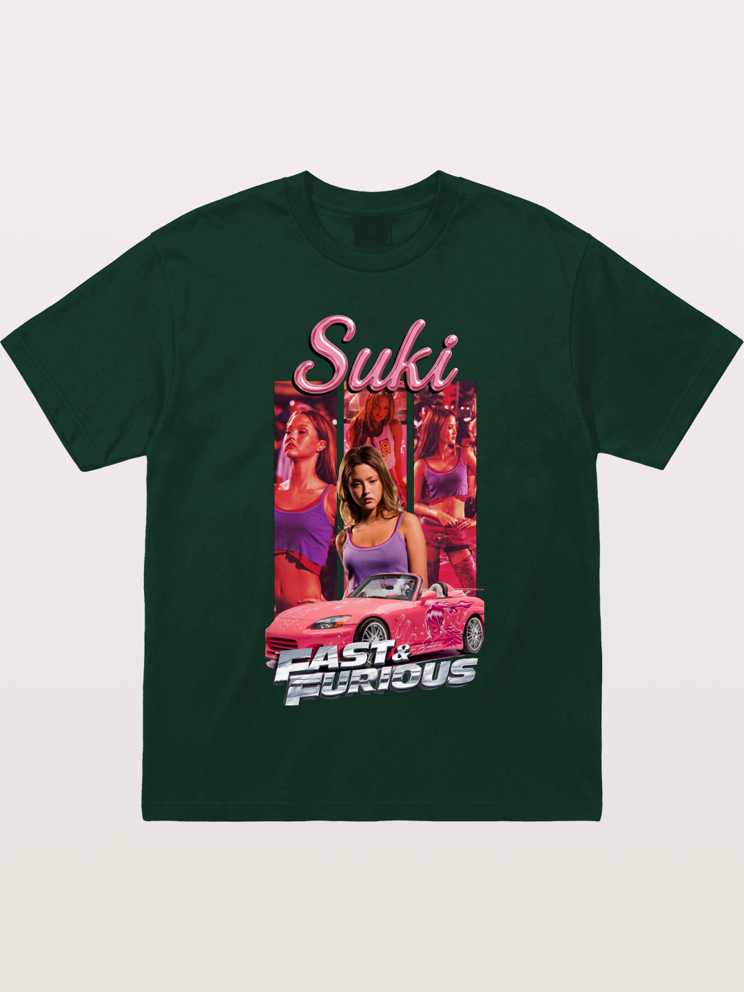 Fast & Furious Pink Crew Gildan T-shirt