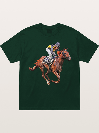 Jockey on Brown Horse Preakness 2026 Gildan T-shirt