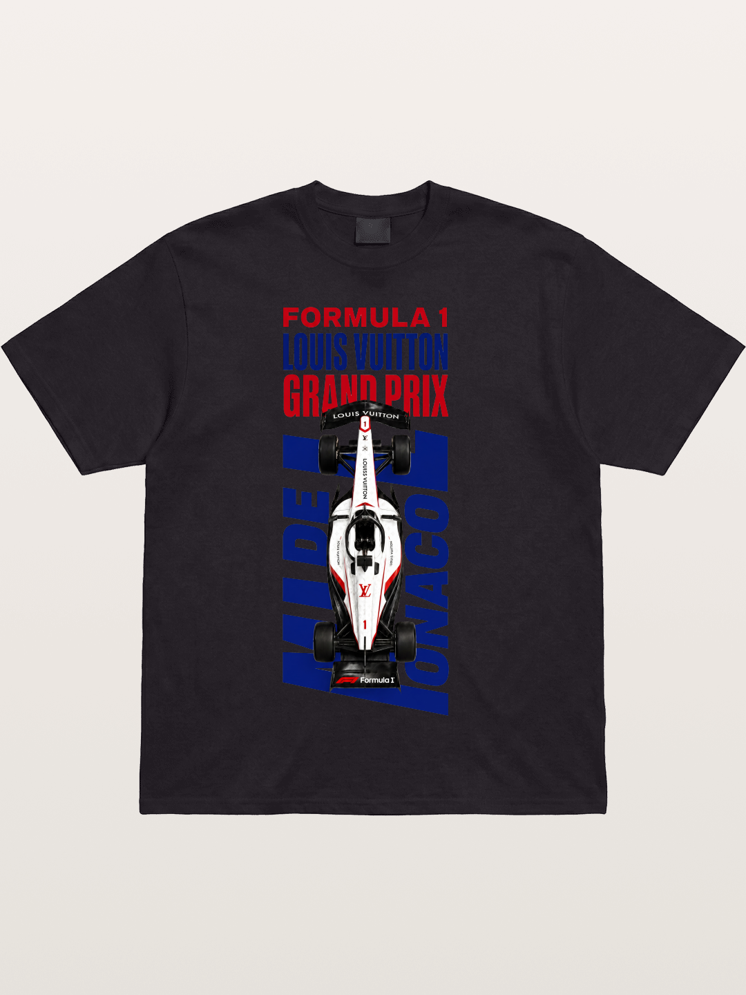 LV Monaco F1 Vertical Poster Cotton T-shirt
