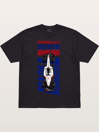 LV Monaco F1 Vertical Poster Cotton T-shirt